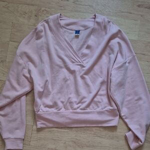Pink V-Neck Women's Sweater